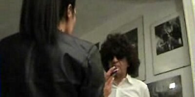 Sexy Femdom mistress feminizes her male slave