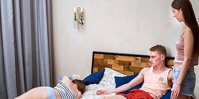 SIS.PORN. Chick with straight hair likes stepbrothers idea of tough anal scoring in bed