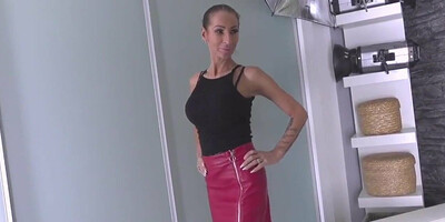 skinny cougar shows she still has it