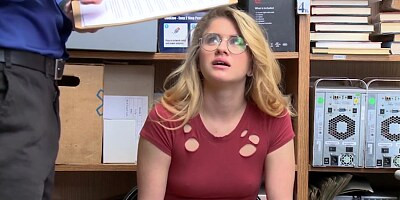 Skinny half russian emmigrant chick gets fucked on CCTV