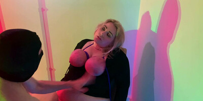 Slut gets her tits tied whipped and fucked - full length