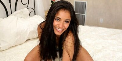 Small-tit brunette Viva Athena screwed in the doggy style pose