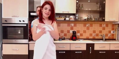 Stepbro teasing me in my kitchen