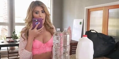 submissived hot brunette leashed & collared by dom whore clo