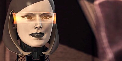 Tali Becomes Curious About EDI's Huge Cock - First Times