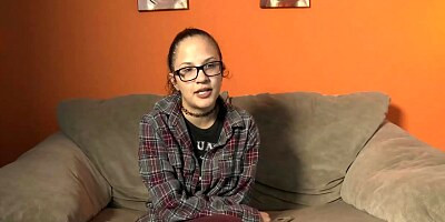 Tattooed guy is sharing his slutty, Latin girlfriend with his best friend, because she likes it