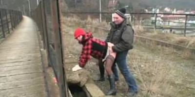 teen gets fucked by grandpa in public