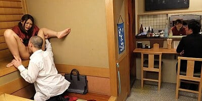 The magic restaurant with Kyoka Makimura and Sakura Aoi fucking men - JapanHDV