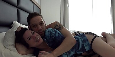 This beautiful brunette gives her ass