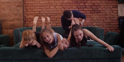 Three Brilliant Students Tickling Teens Fetish