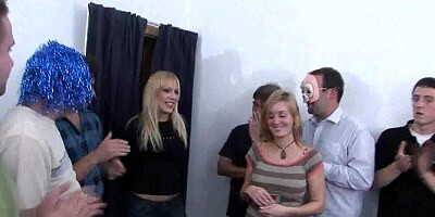 Tight Blond Chick Gets Extreme Hardcore GangBang