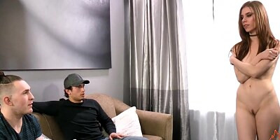 Two friends fucking their hot slut friend