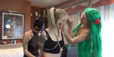 two girls tied and gagged by batgirl