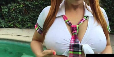 Wet Schoolgirl Penny Pax Drills Her Sweet Cunt By The Pool!