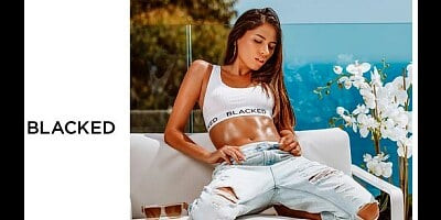 White cutie Baby Nicols gets roughly fucked by a big dark penis