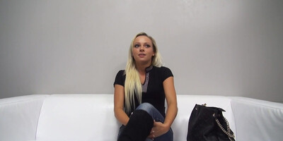 Wonderful Czech Blonde Masturbates To Anal With Huge Dildo